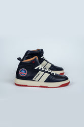 Men's Carroll Shelby Cobra Navy Leather High Top Sneakers